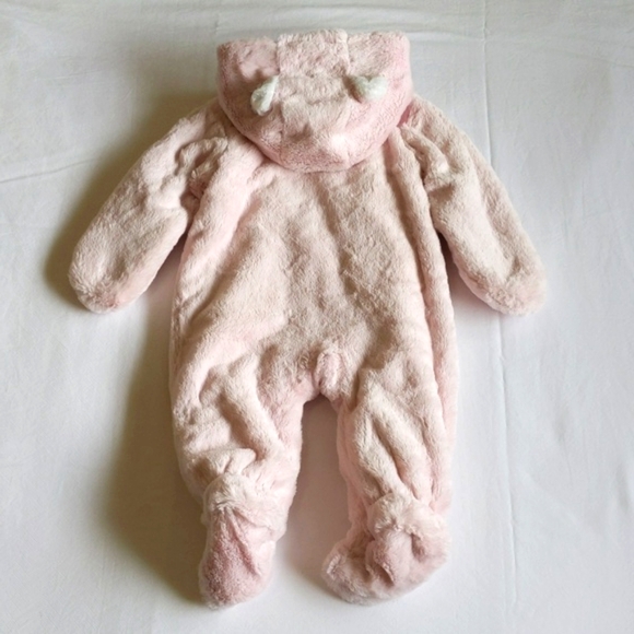 disney aristocats marie fluffy pink zip-up bunting suit 6-12 months baby girl - Picture 11 of 11